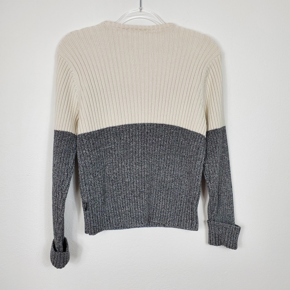 LIZ CLAIBORNE LIZWEAR JEANS COTTON RIBBED SWEATER - Picture 2 of 5